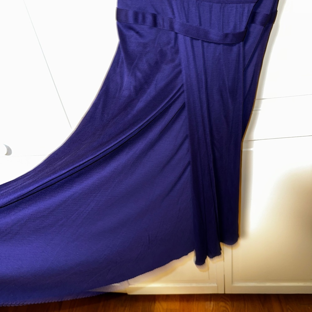 Moschino Silk blend Deep Purple V-neck Grecian dress 12 - Picture 14 of 14